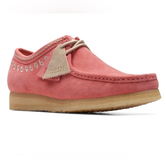 Clarks Women's Wallabees Coral Suede Moccasins Size 11.5 - Picture 2 of 11